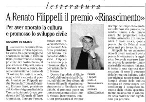 CARMEN MOSCARIELLO, Renato Filippelli. Nove anni dalla sua morte. Un cammino in poesia e in  preghiera